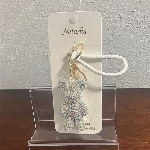 Natasha Couture Other - NEW 💎 Natasha Couture Sparkling Silver Bear Keychain